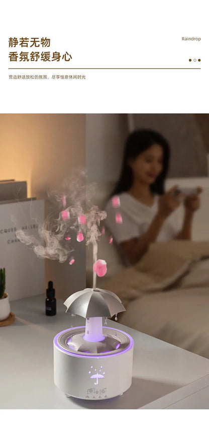 Xiaomi Youpin-humidificador de aire de gota de agua con luz colorida, difusor de aceite esencial, aromaterapia, paraguas creativo