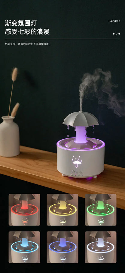 Xiaomi Youpin-humidificador de aire de gota de agua con luz colorida, difusor de aceite esencial, aromaterapia, paraguas creativo