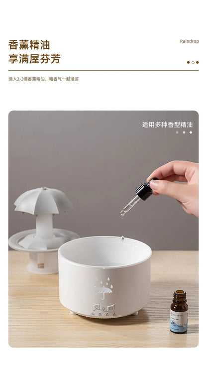 Xiaomi Youpin-humidificador de aire de gota de agua con luz colorida, difusor de aceite esencial, aromaterapia, paraguas creativo