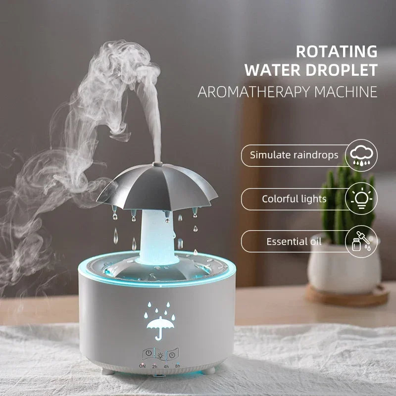 Xiaomi Youpin-humidificador de aire de gota de agua con luz colorida, difusor de aceite esencial, aromaterapia, paraguas creativo