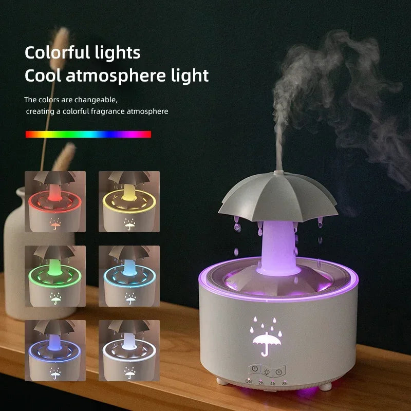 Xiaomi Youpin-humidificador de aire de gota de agua con luz colorida, difusor de aceite esencial, aromaterapia, paraguas creativo