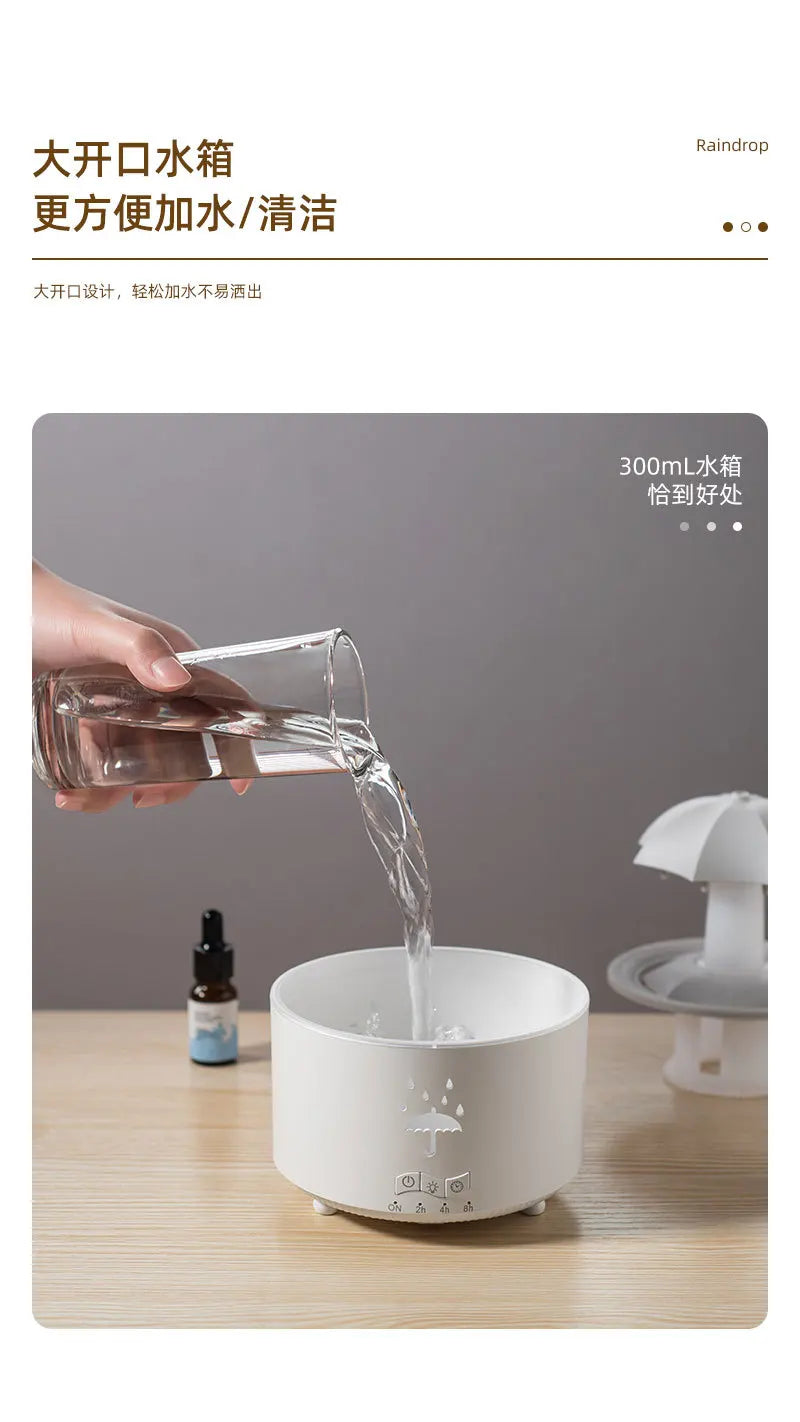 Xiaomi Youpin-humidificador de aire de gota de agua con luz colorida, difusor de aceite esencial, aromaterapia, paraguas creativo