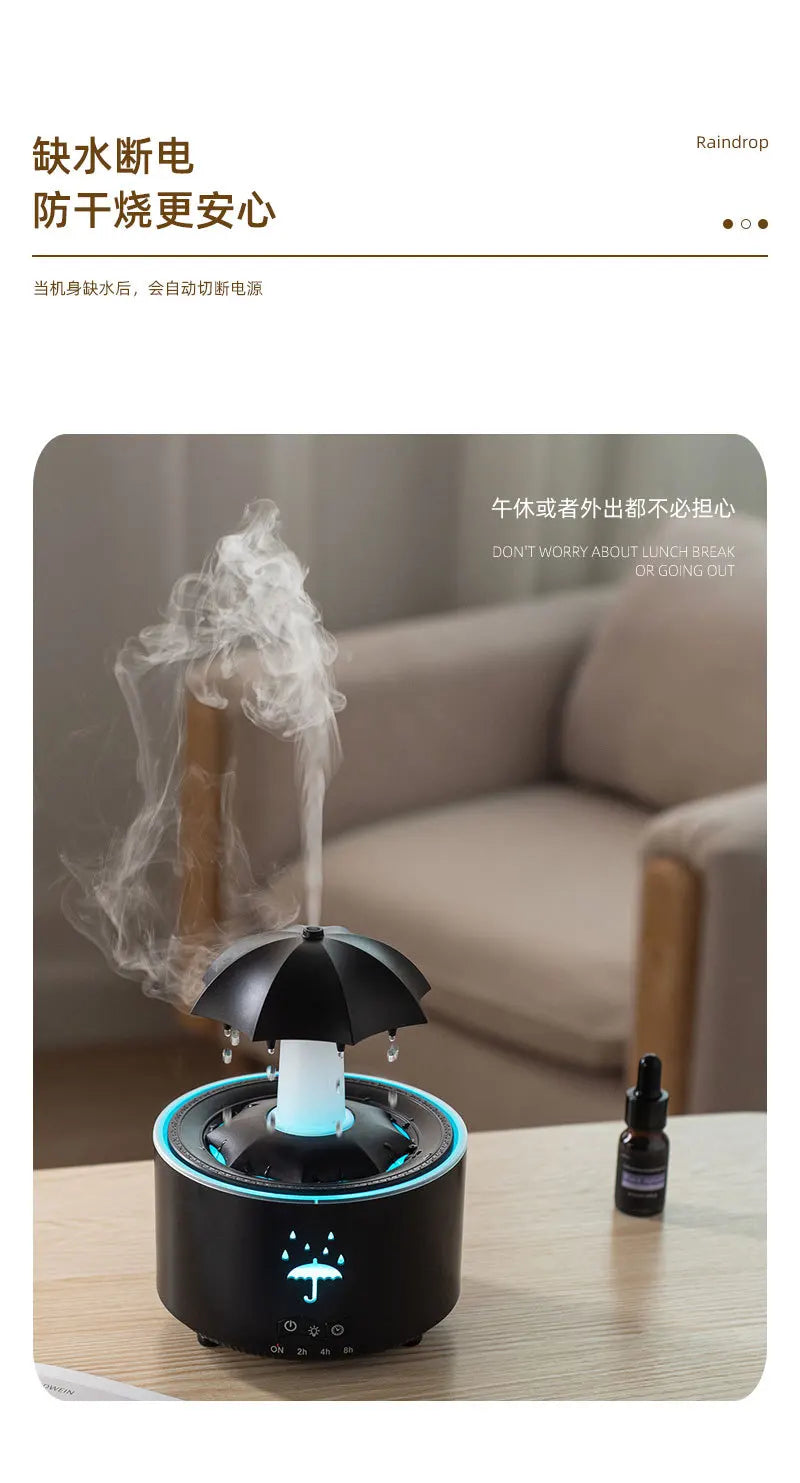 Xiaomi Youpin-humidificador de aire de gota de agua con luz colorida, difusor de aceite esencial, aromaterapia, paraguas creativo